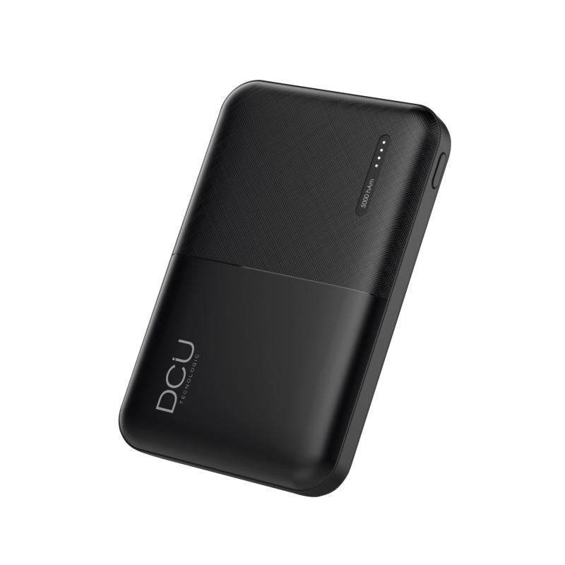 DCU Tecnologic Power Bank Triple Salida 2 USB + USB C 5.000Mah - Carga Rapida y Eficiente - Diseño Compacto y Ligero - Tres Sali