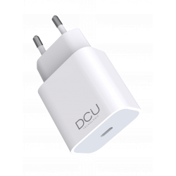 DCU Tecnologic Cargador USB Tipo C PD 20W - Color Blanco