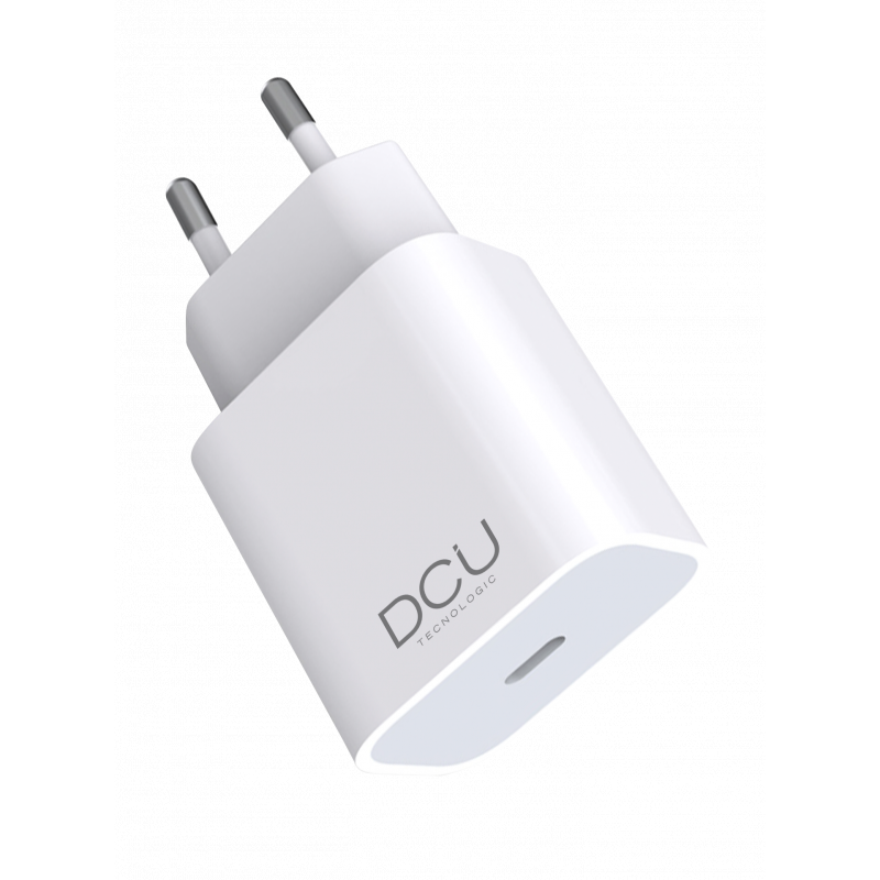 DCU Tecnologic Cargador USB Tipo C PD 20W - Color Blanco