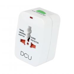DCU Tecnologic Adaptador de Viaje Universal - Conecta tus Dispositivos en Cualquier Pais - Voltaje y Corriente Ideales para tus 