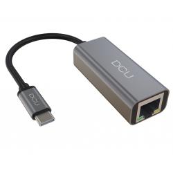 DCU Tecnologic Adaptador USB C - RJ45 Gigabit Ethernet 1000Mbps - Color Metal