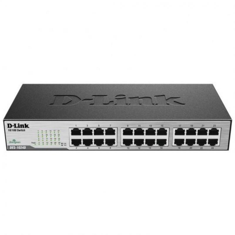 D-Link Switch 24 Puertos 10/100Mbps no Gestionable