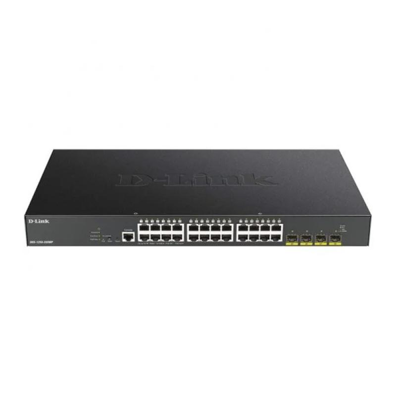 D-Link Switch Semigestionable 24 Puertos Gigabit PoE 370W + 4 Puertos 10G SFP+