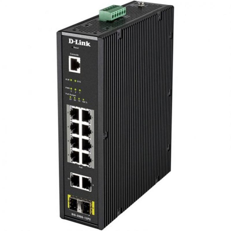 D-Link Switch Industrial 12 Puertos Gigabit + 2 SFP