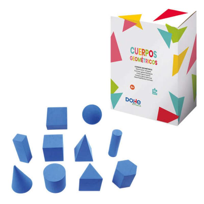 Dohe Coleccion de Cuerpos Geometricos - Incluye Prismas y Piramides - Cubo, Cilindro, Cono y Esfera - Ideal para Segundo Ciclo d