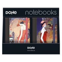 Dohe Expositor de 12 Notebooks Tamaño A5 - 12x17cm - Incluye 3 Notebooks de Caroline, Charlotte, Sophie y Rosalie - Ideal para O