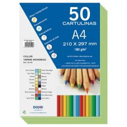 Dohe Cartulinas de Colores de 180 G/M2 - Tamaño A4 - PH Neutro - Libres de Cloro Elemental - Biodegradables