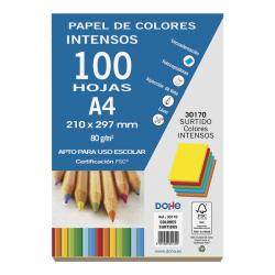 Dohe Papel Multifuncion de 80g - Apto para Fotocopiadoras, Impresoras Laser y Chorro de Tinta - Colores Surtidos