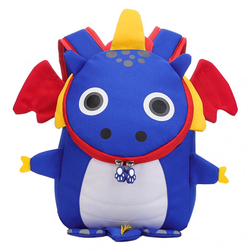 Dohe Mochila Infantil Modelo Dragon Azul - Compartimento con Cierre de Cremalleras - Bolsillo Interior Acolchado - Tirantes Refo