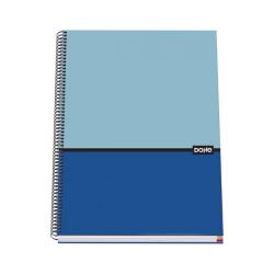 Dohe Cuaderno Espiral Tapa Dura A4 - 228x300mm - Cubierta Carton Forrado - Espiral Metalico Negro - 100 Hojas Offset 90g Micrope