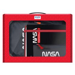 Dohe Pack Mochila, Carpeta y Portatodo Nasa Black - Maletin Regalo 365x515x105mm - Carpeta A4 Recambio - Mochila 3 Compartimento