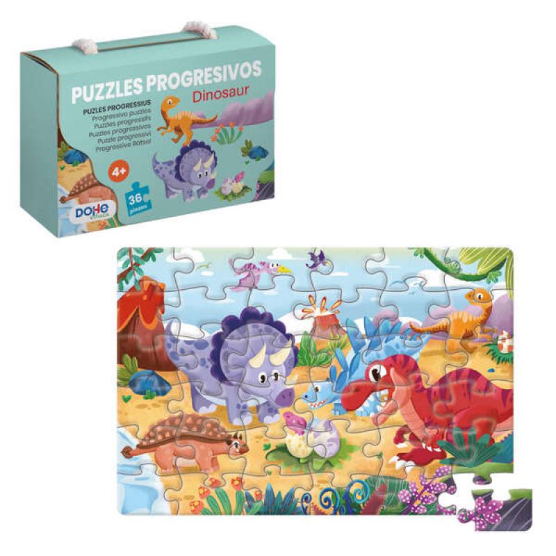 Dohe Puzzle Educativo para Niños - 36 Piezas - Doble Capa de Carton y Contrachapado - Estimula la Imaginacion y el Razonamiento 