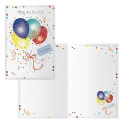 Dohe Tarjeta de Felicitacion de Cumpleaños - 11.5x17cm - Impresas a Todo Color - Estampaciones con Pelicula de Color - Estampaci
