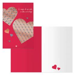 Dohe Tarjeta de Felicitacion de San Valentin - 11.5x17cm - Impresas a Todo Color - Estampaciones con Pelicula de Color - Estampa