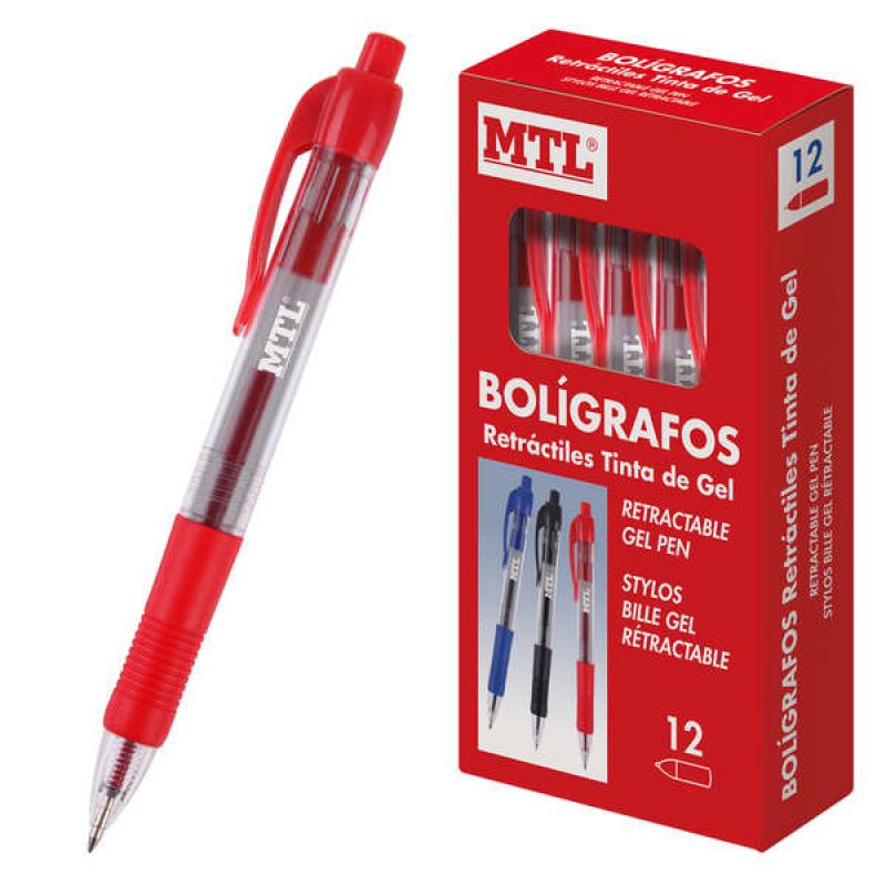 Dohe Boligrafos Retractiles de Tinta de Gel Permanente - Punta Bola de 0.7mm - Resistente al Agua - Cuerpo de Plastico - Grip de