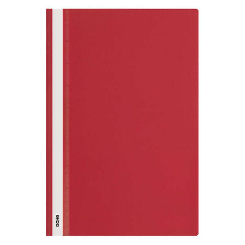 Dohe Dosier con Fastener de Polipropileno - Tamaño Folio - Cubierta Transparente y Trasera Opaca - Ideal para Organizar Document