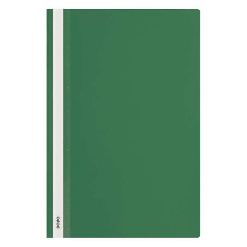 Dohe Dosier con Fastener de Polipropileno - Tamaño Folio - Cubierta Transparente y Trasera Opaca - Ideal para Organizar Document