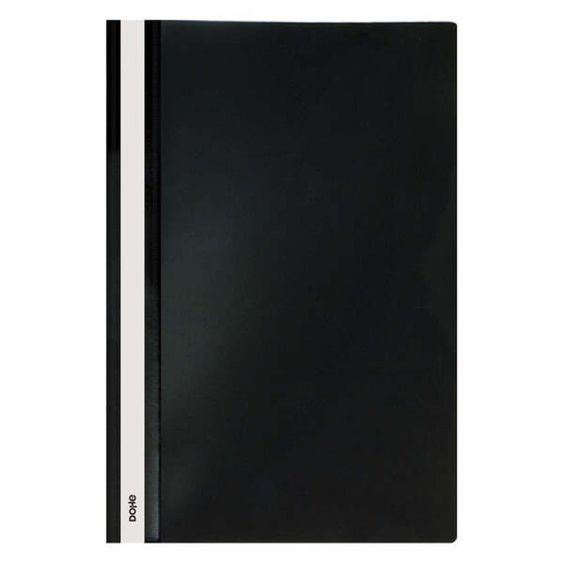 Dohe Dosier con Fastener de Polipropileno - Tamaño Folio - Cubierta Transparente y Trasera Opaca - Ideal para Organizar Document