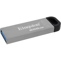 Kingston DataTraveler Kyson Memoria USB 256GB - 3.2 Gen 1 - 200 MB/s en Lectura - Diseño Metalico - Color Plata (Pendrive)