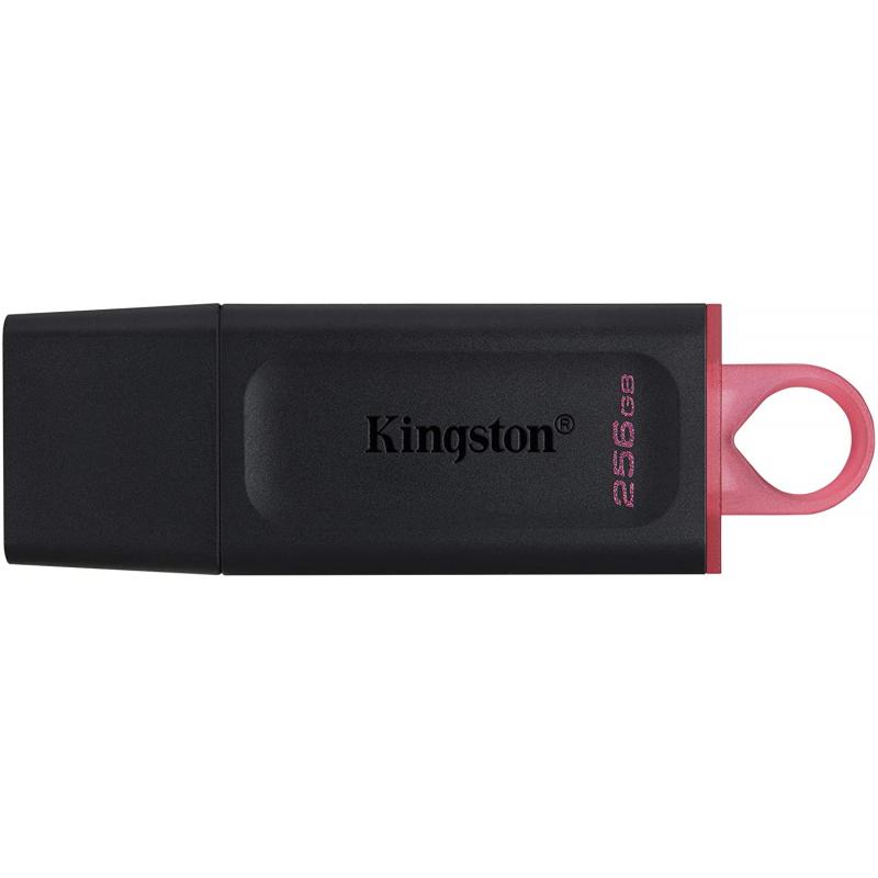 Kingston DataTraveler Exodia Memoria USB 256GB - USB 3.2 Gen 1 - Con Tapa - Enganche para Llavero - Color Negro (Pendrive)