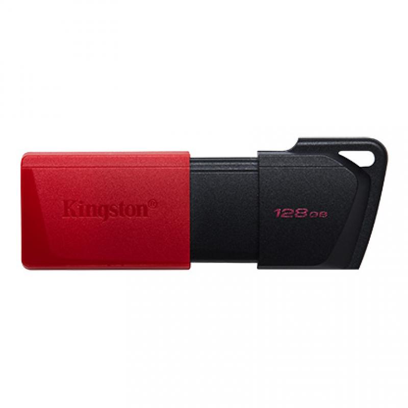 Kingston DataTraveler Exodia M Memoria USB 128GB - USB 3.2 Gen 1 - Capuchon Movil - Enganche para Llavero - Color Negro/Rojo(Pen