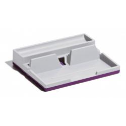 Durable Varicolor Desk Organizer Organizador de Escritorio - Base Antideslizante - Gestion de Cables - Color Gris Claro