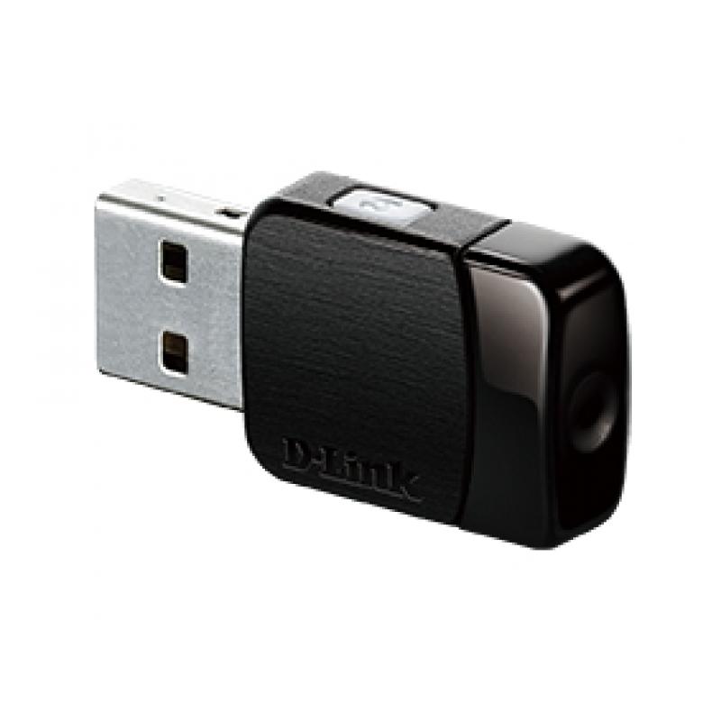 D-Link Adaptador USB WiFi Inalambrico AC600 - Hasta 433Mbps - MU-MIMO - WPS