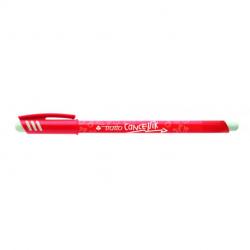 Tratto Cancellik Boligrafo de Bola - Tinta Borrable - Trazo 0.4mm - Doble Goma - Color Rojo