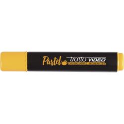 Tratto Video Pastel Marcador Fluorescente - Punta Biselada - Tinta al Agua - Secado Rapido - Color Naranja Mandarina