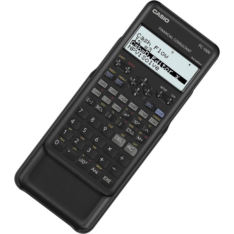 Casio FC-100V-2 Calculadora Financiera - Pantalla de 4 Lineas - Visualizacion de Varios Parametros al mismo Tiempo - Teclas de A