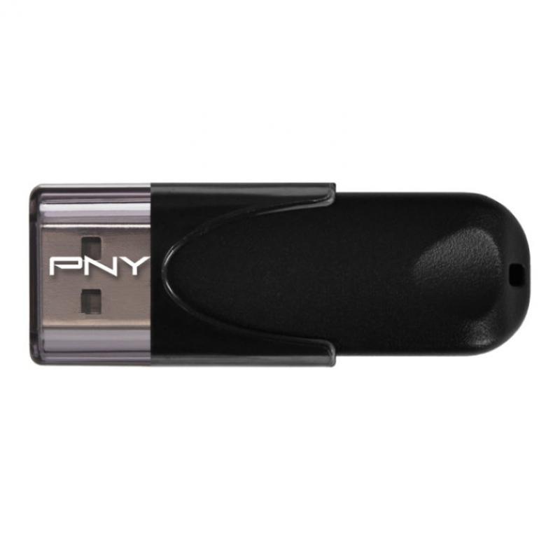 PNY Attache 4 Memoria USB 2.0 64GB - Enganche para Llavero - Color Negro (Pendrive)