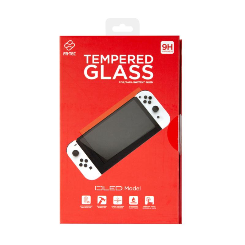 FR-TEC Cristal Templado Switch Oled - Protector de Pantalla Transparente - Anti-Arañazos y Anti-Roturas - Sensible al Tacto - Mo