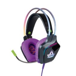 FR-TEC Auriculares Gaming con Luz RGB - Control de Volumen y Mute en Cable - Microfono Flexible - Altavoz de 50mm - Conexion Jac