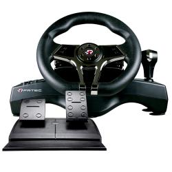 FR-TEC Volante Hurricane Wheel MKII Compatible con PC, PS4, PS3 y Switch - Volante con Levas y Cambio Secuencial - Pedales de Fr