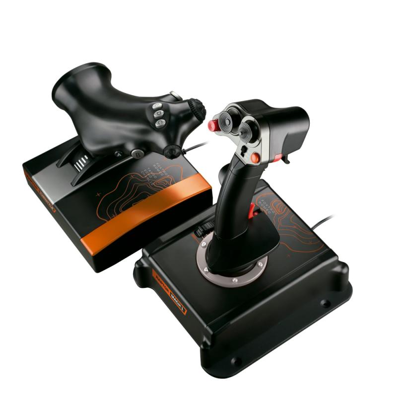 FR-TEC Palanca y Acelerador Raptor Mach1 Hotas Compatible con PC - Joystick y Acelerador - Control de Velocidad - Configuracion 