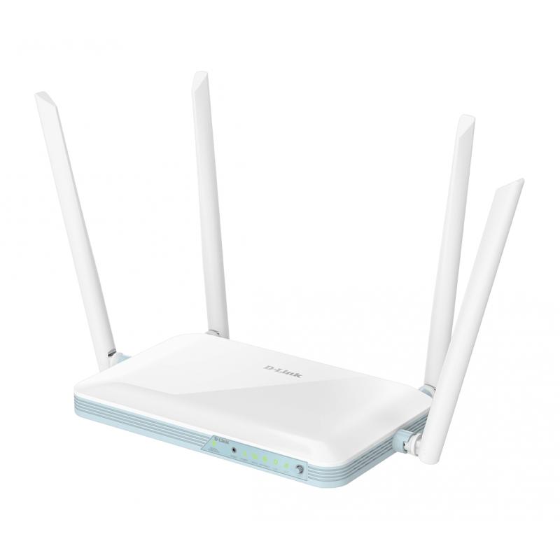 D-Link Eagle Pro AI N300 WiFi Smart Router - Hasta 300Mbps - 4 Puertos LAN 10/100Mbps y 1 Puerto WAN 10/100Mbps - 4 Antenas Exte