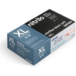 Santex Nitriflex Black Soft Pack de 100 Guantes de Nitrilo para Examen Talla XL - 3.5 gramos - Sin Polvo - Libre de Latex - No E