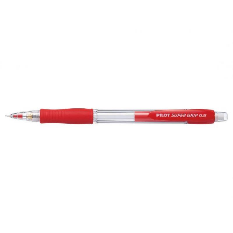 Pilot Portaminas SuperGrip H185 - Trazo 0.5mm - Mina HB - Cuerpo Rojo