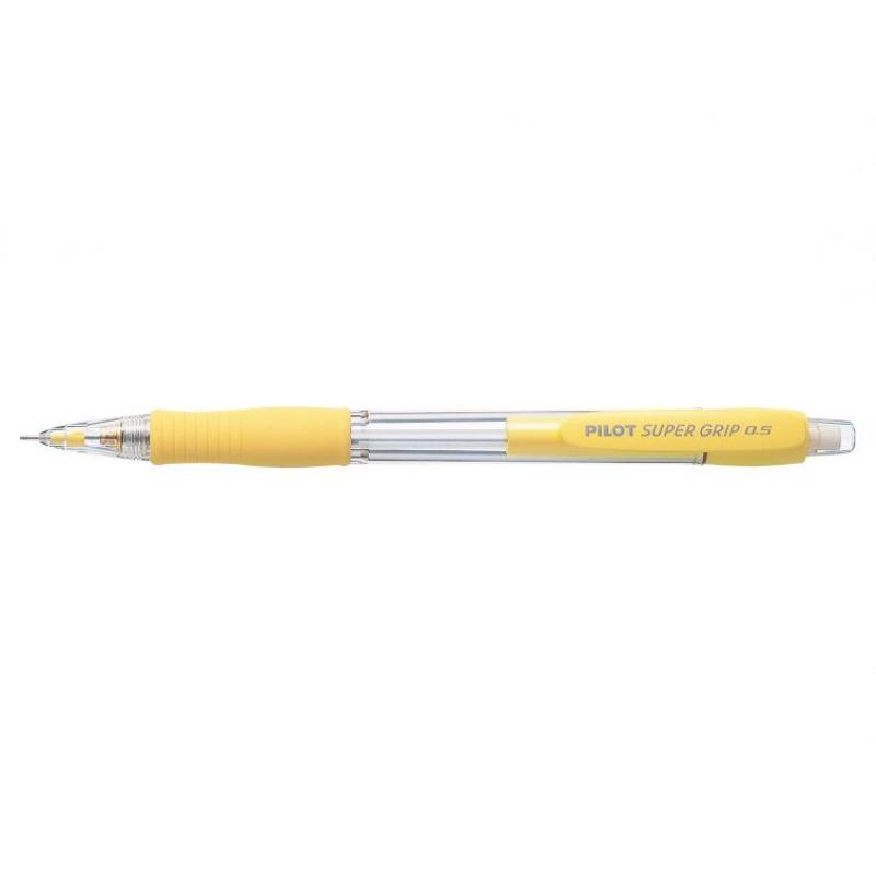 Pilot Portaminas SuperGrip H185 - Trazo 0.5mm - Mina HB - Cuerpo Amarillo