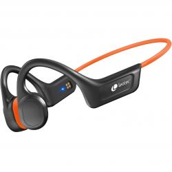 Leotec Run Pro Auriculares Deportivos de Conduccion Osea Bluetooth 5.3 - Bateria de 230mAh - Resistencia IPX7 - Color Negro/Nara