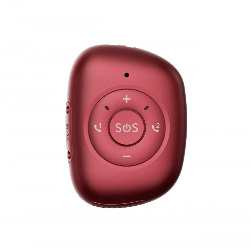 Leotec Tracker GPS 4G WiFi - Boton SOS - Alarma de Caidas - Recordatorio de Pastillas - Color Rojo