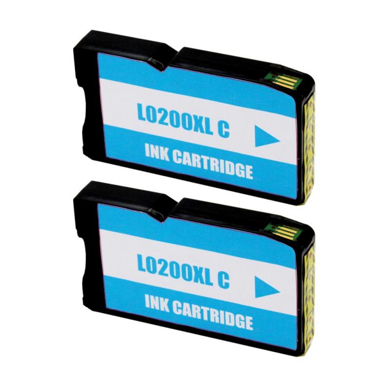 Lexmark 200XL Cyan Pack 2 Cartuchos de Tinta Genericos - Reemplaza 14L0198