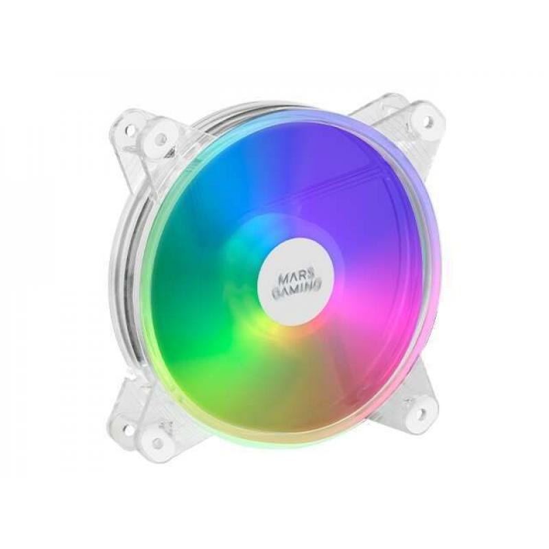 Mars Gaming Ventilador 120mm - Iluminacion RGB - Velocidad Max. 1100rpm