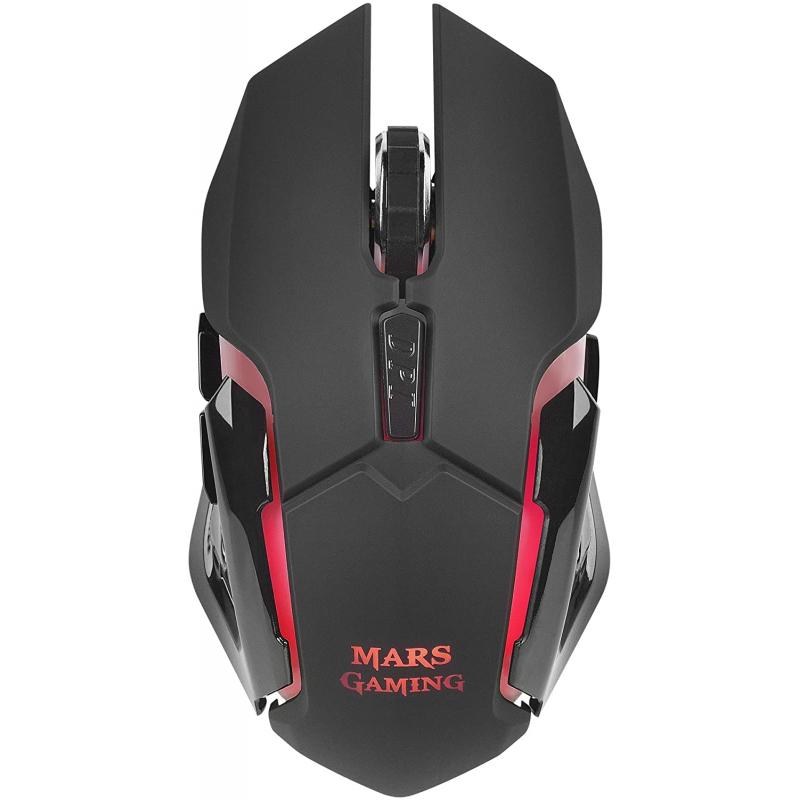 Mars Gaming MMW Raton Gaming Inalambrico USB 3200dpi - 6 Botones - Iluminacion RGB Flow - Uso Diestro