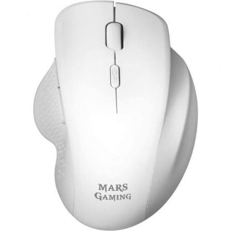 Mars Gaming MMWERGO Raton Inalambrico USB 3200dpi - Diseño Ergonomico - Switches Mecanicos Kailh - Uso Diestro