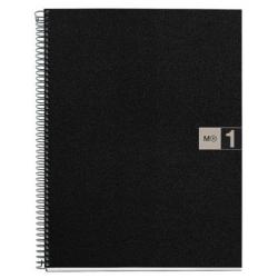 Miquel Rius Notebook1 Cuaderno de Espiral Formato A4 - 80 Hojas Microperforadas con 4 Taladros - Cuadricula 5x5 - Banda de las H