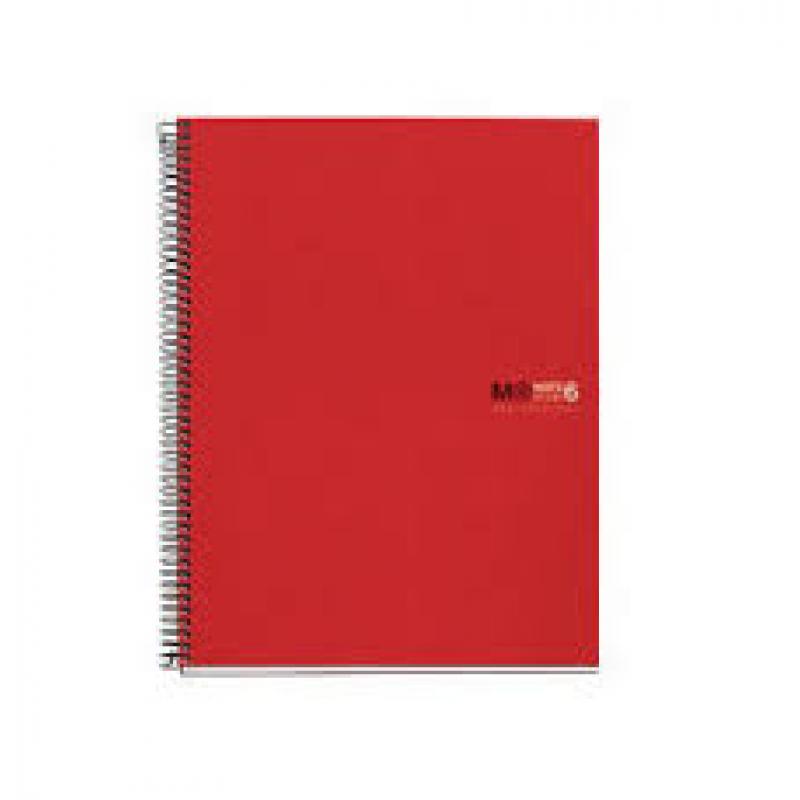 Miquel Rius Notebook6 Cuaderno de Espiral Formato A5 - 150 Hojas de 70gr Microperforadas con 2 Taladros - Cubiertas de Polipropi