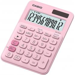 Casio MS-20UC Calculadora de Sobremesa Pequeña - Pantalla LCD de 12 Digitos - Alimentacion Solar y Pilas - Color Rosa
