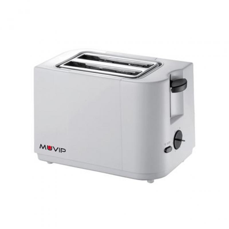 Muvip Tostadora de Pan 700W - Capacidad para 2 Rebanadas - 6 Niveles de Tostado - Parada Automatica y Manual