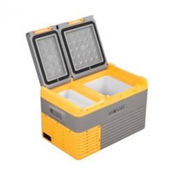Muvip Nevera Portatil con Compresor 24 Litros Doble Zona - Compresor Silencioso - Color Amarillo